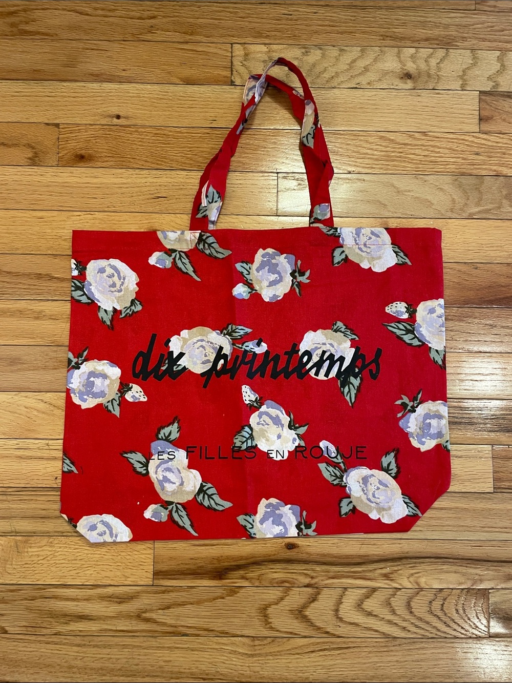Rouje Paris Red Floral Tote Bag NWT